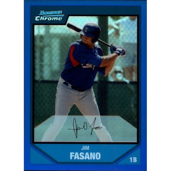 2007 Bowman Chrome Prospects Blue Refractors #BC146 Jim Fasano