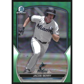 2023 Bowman Chrome Prospects Green Refractors #BCP243 Jacob Berry
