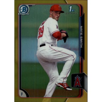 2015 Bowman Chrome Prospects Gold Refractors #BCP90 Nate Smith