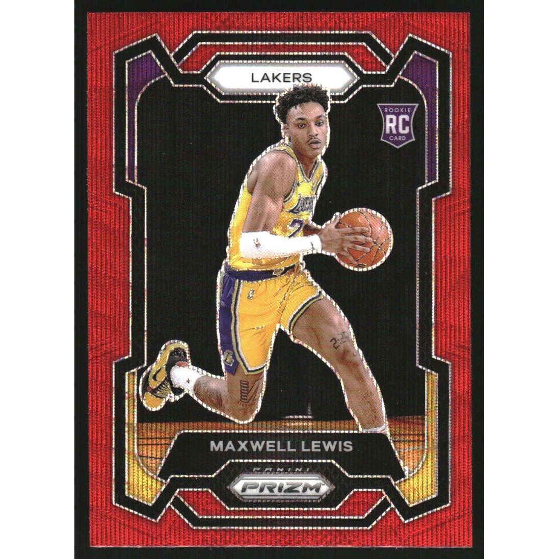 2023-24 Panini Prizm Prizms Ruby Wave #143 Maxwell Lewis