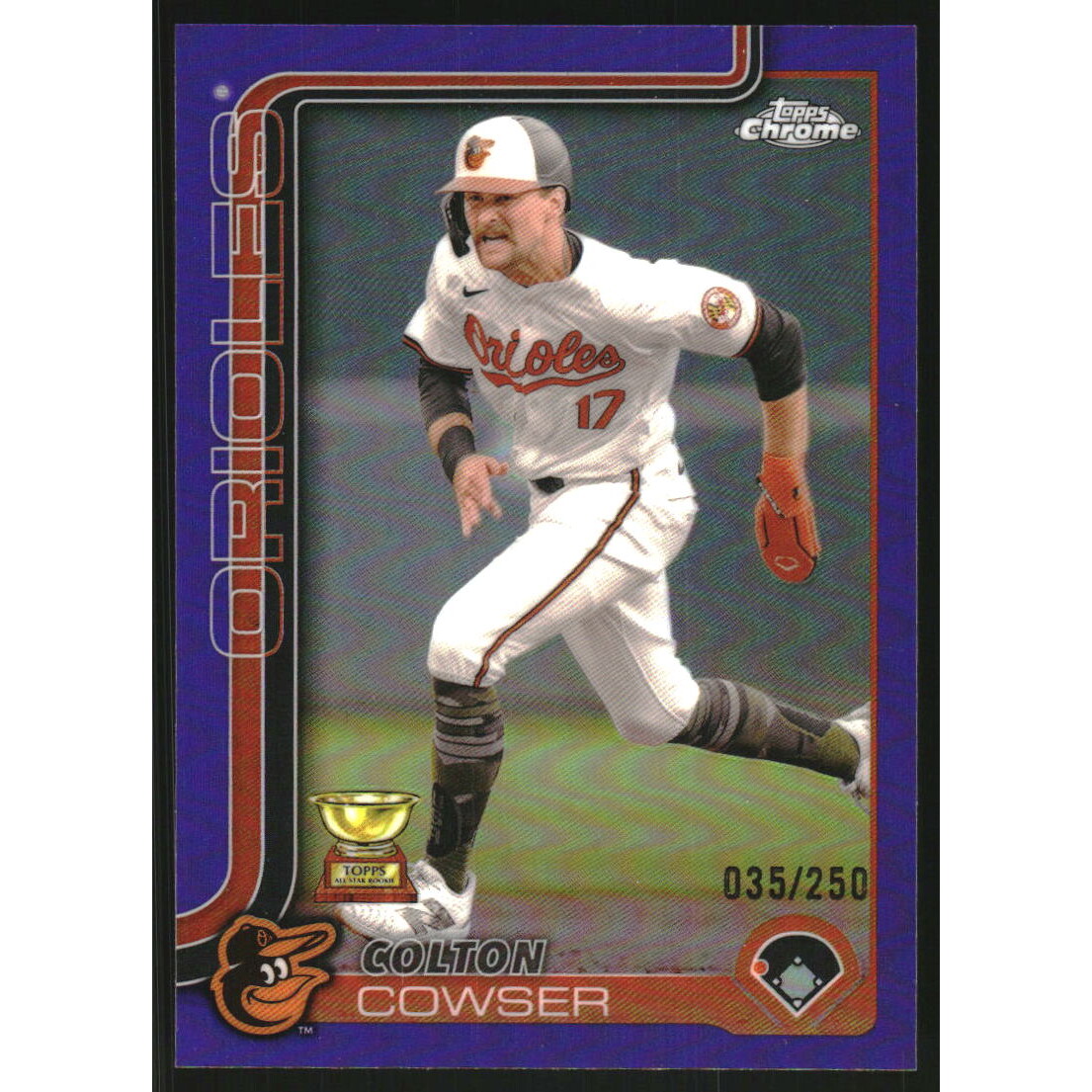 2025 Topps Chrome Purple Refractors #44 Colton Cowser 2025 Topps Chrome Purple Refractors #44 Colton Cowser