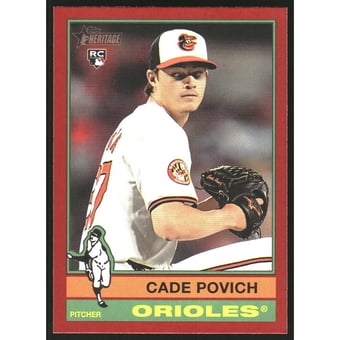 2025 Topps Heritage Red Border #219 Cade Povich
