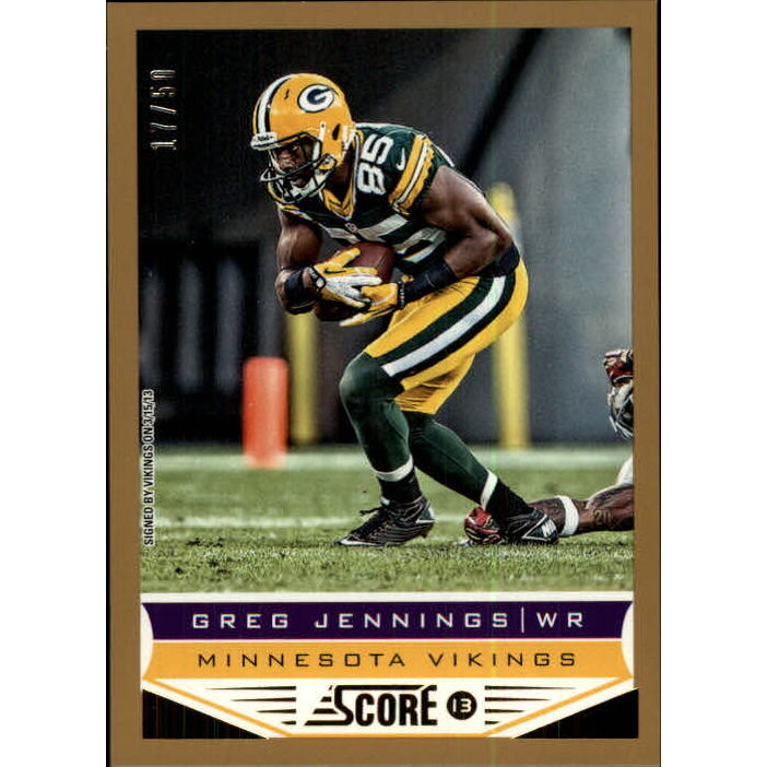 2013 Score Gold Zone #120 Greg Jennings 2013 Score Gold Zone #120 Greg Jennings