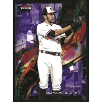 2024 Finest Purple Refractors #19 Grayson Rodriguez