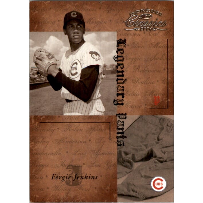 2004 Donruss Classics Legendary Pants #58 Fergie Jenkins. rookie card picture