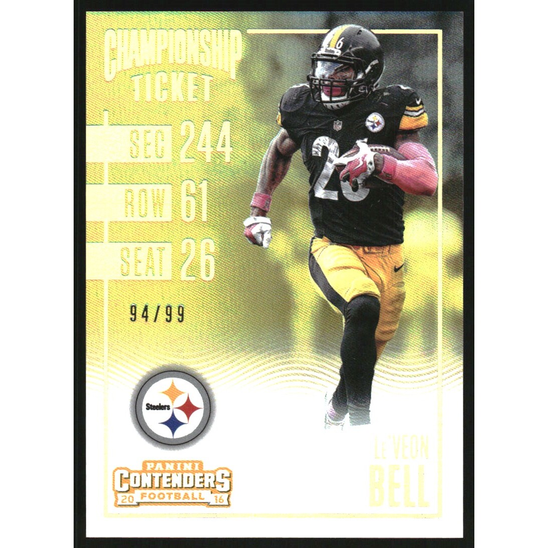 2016 Panini Contenders Championship Ticket #86 Le'Veon Bell