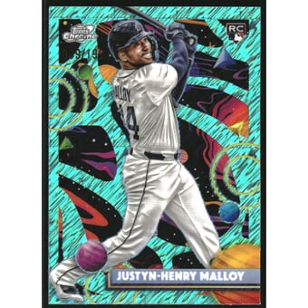 2025 Topps Cosmic Chrome Aqua Equinox Refractors #75 Justyn-Henry Malloy