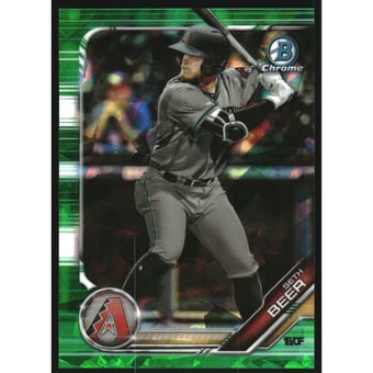 2019 Bowman Chrome Draft Sapphire Green #BDC192 Seth Beer