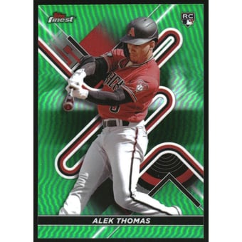 2022 Finest Green Refractors #43 Alek Thomas