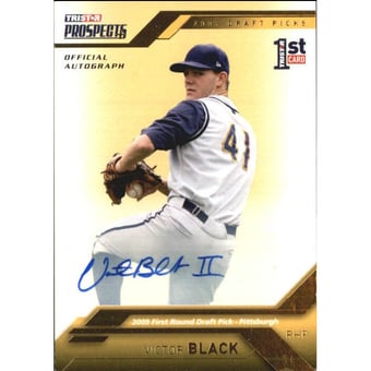 2009 TRISTAR Prospects Plus Autographs Gold #38 Victor Black