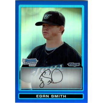 2009 Bowman Chrome Draft Prospects Blue Refractors #BDPP64 Egan Smith