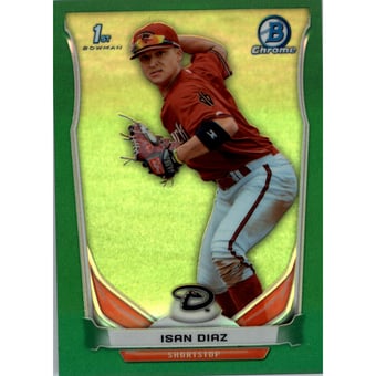 2014 Bowman Chrome Draft Green Refractors #CDP75 Isan Diaz