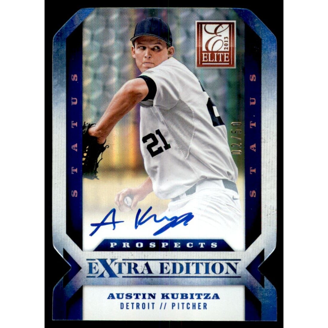 2013 Elite Extra Edition Signature Status Blue #177 Austin Kubitza