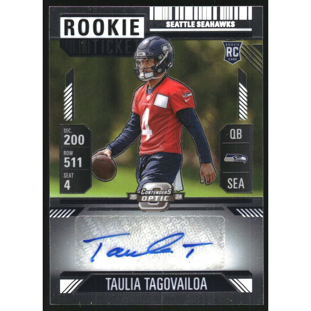 2024 Panini Contenders Optic #143 Taulia Tagovailoa AU RC. rookie card picture