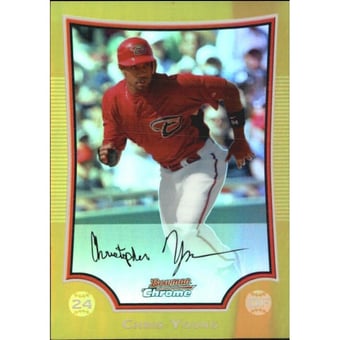 2009 Bowman Chrome Gold Refractors #155 Chris Young