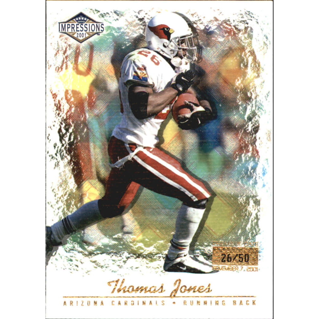 2001 Pacific Impressions Premiere Date #2 Thomas Jones