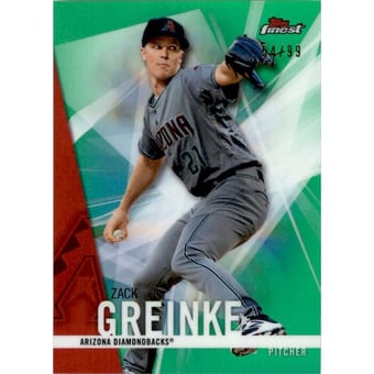 2017 Finest Green Refractors #26 Zack Greinke