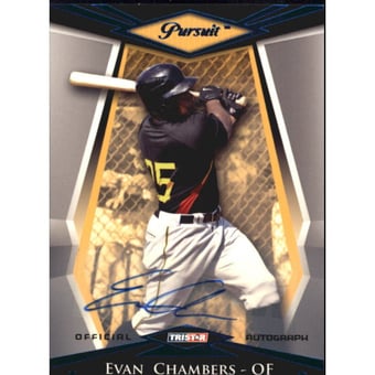 2011 TRISTAR Pursuit Autographs Blue #78 Evan Chambers