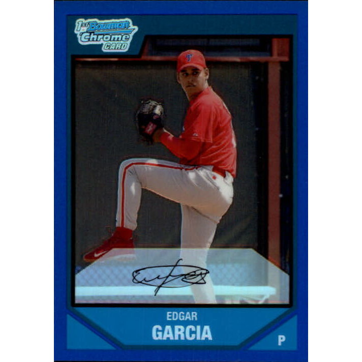 2007 Bowman Chrome Prospects Blue Refractors #BC48 Edgar Garcia