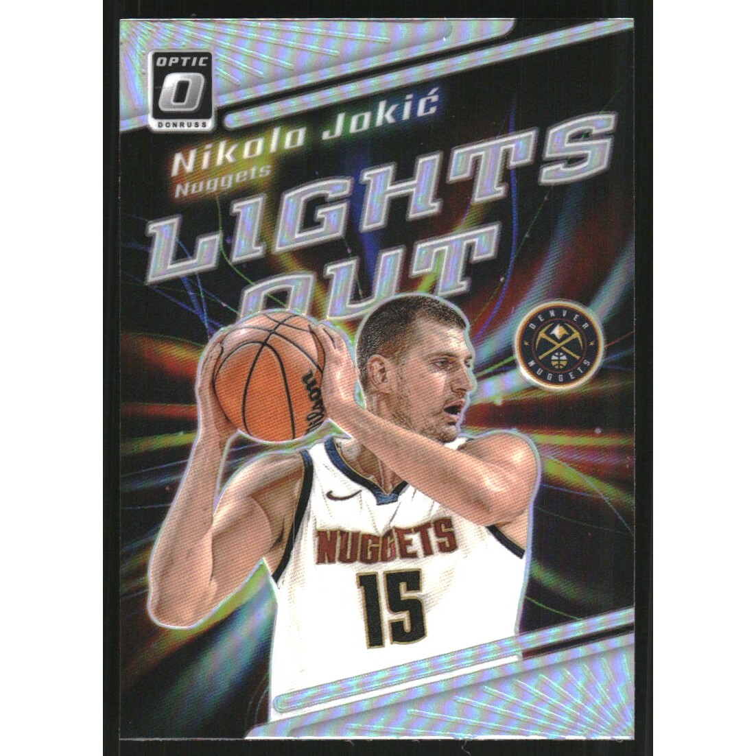 2023-24 Donruss Optic Lights Out Holo #5 Nikola Jokic