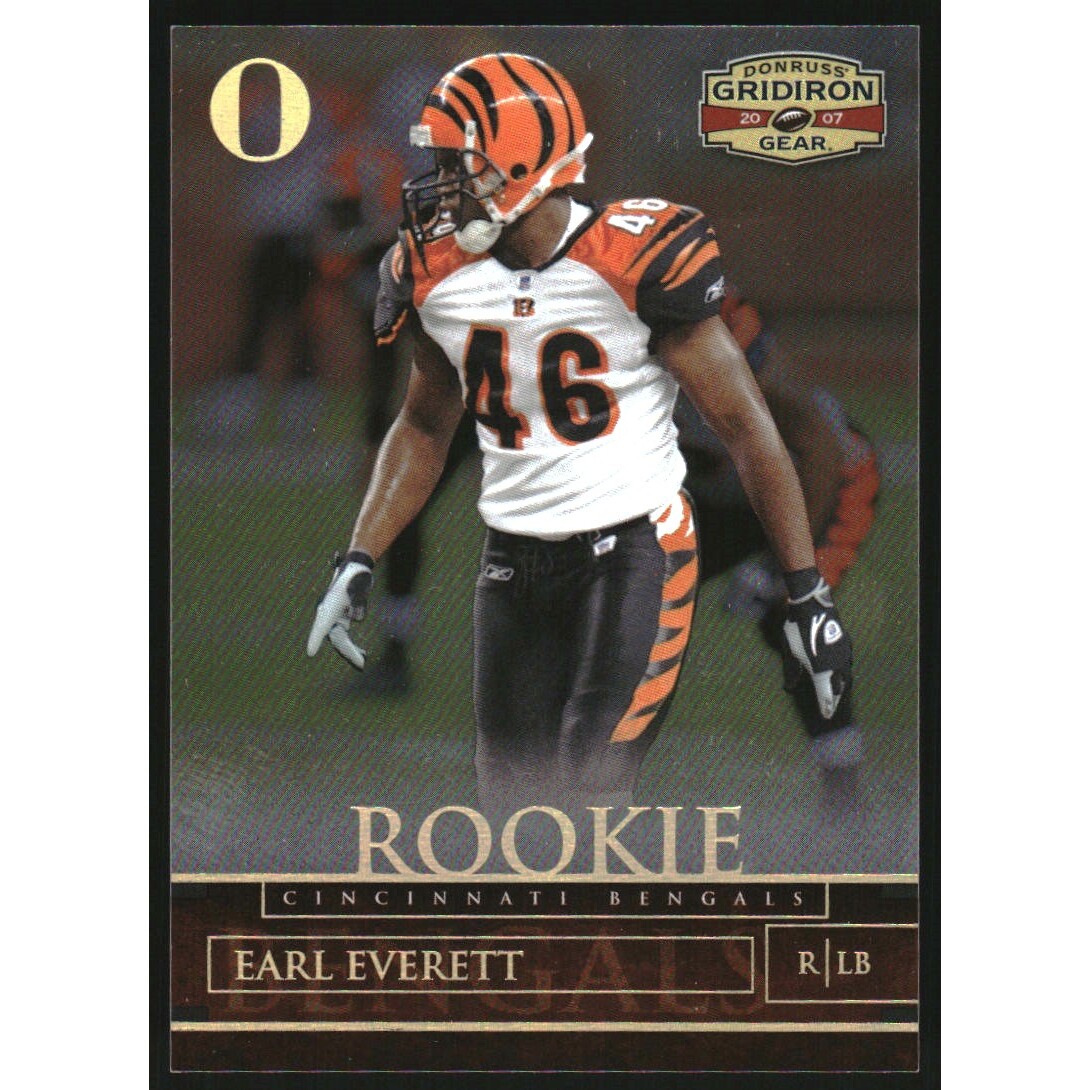 2007 Donruss Gridiron Gear Gold Holofoil O's #132 Earl Everett. rookie card picture