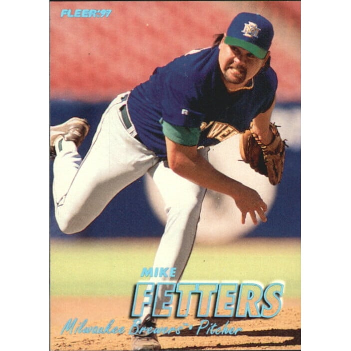 1997 Fleer Tiffany #128 Mike Fetters. rookie card picture