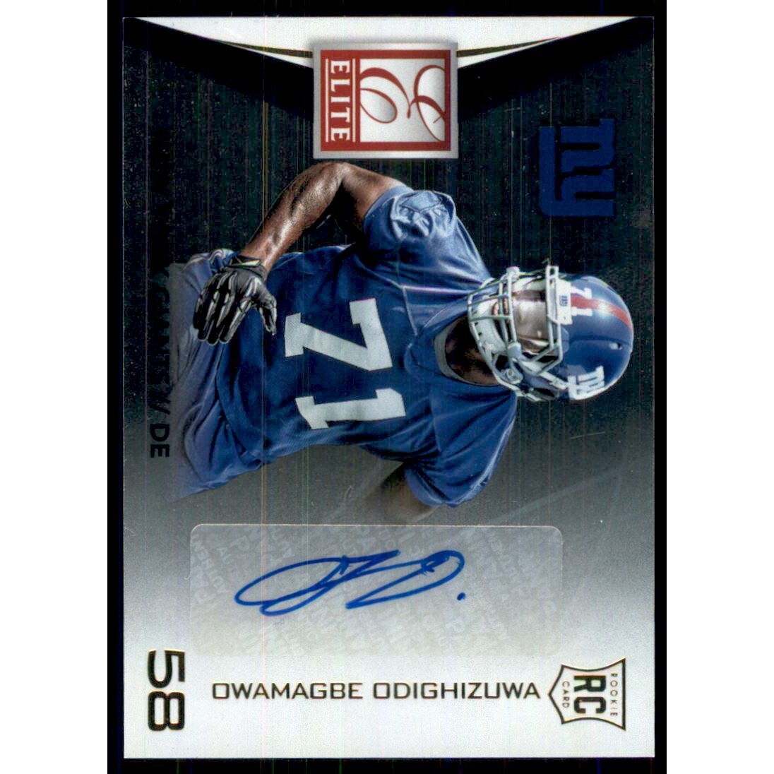 2015 Donruss Elite Inserts Rookie Signatures #ERSOO Owamagbe Odighizuwa. rookie card picture