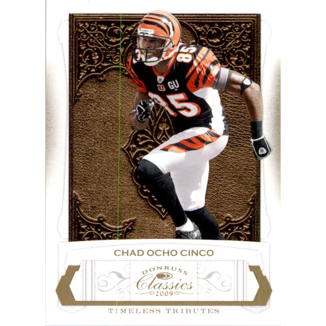 2009 Donruss Classics Timeless Tributes Gold #21 Chad Ochocinco. rookie card picture