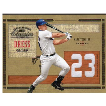 2004 Donruss Classics Dress Code Jersey Number #5 Mark Teixeira