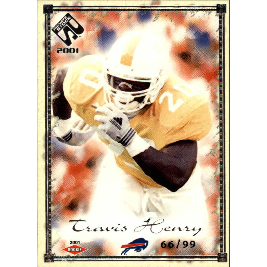 2001 Private Stock Silver Framed #110 Travis Henry