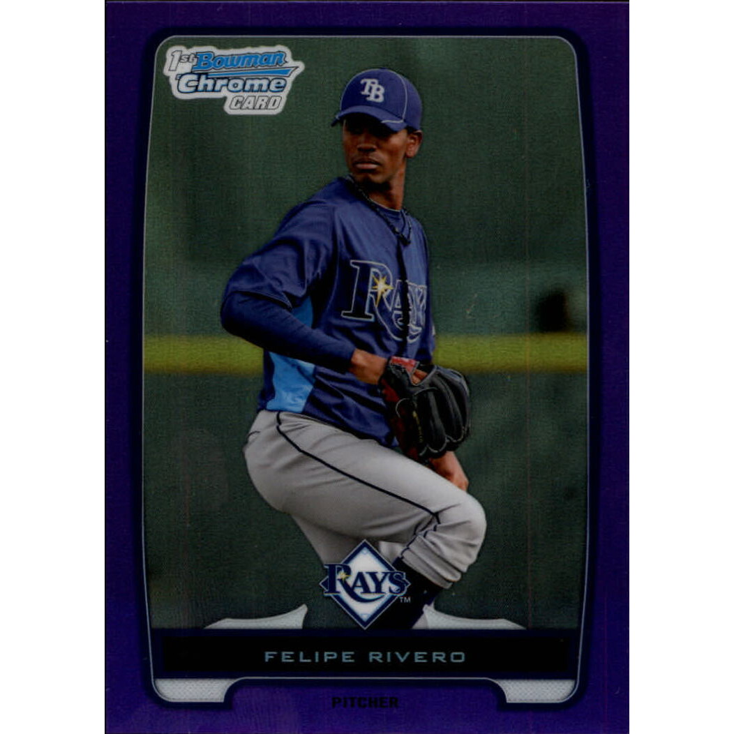 2012 Bowman Chrome Prospects Purple Refractors #BCP122 Felipe Rivero. rookie card picture