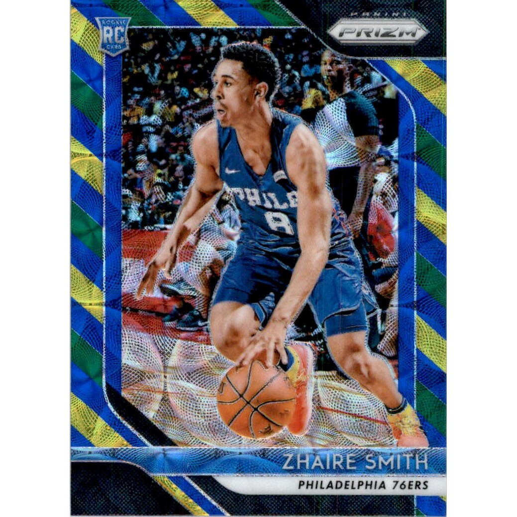 2018-19 Panini Prizm Prizms Choice Blue Yellow and Green #189 Zhaire Smith