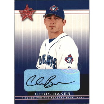 2002 Leaf Rookies and Stars Great American Signings #336 Chris Baker/175*
