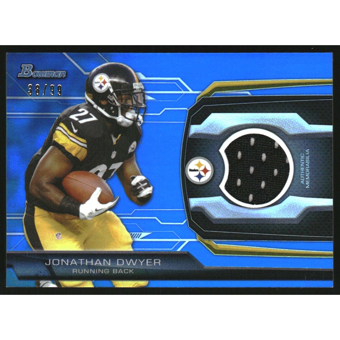 2013 Bowman Relics Blue #BRJD Jonathan Dwyer. rookie card picture