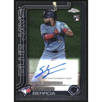 2025 Topps Chrome Update Rookie Debut Autographs #CRDASB Steward Berroa