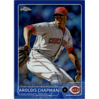 2015 Topps Chrome Blue Refractors #84 Aroldis Chapman