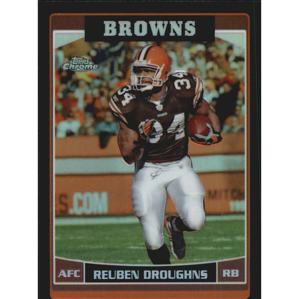 2006 Topps Chrome Black Refractors #112 Reuben Droughns. rookie card picture