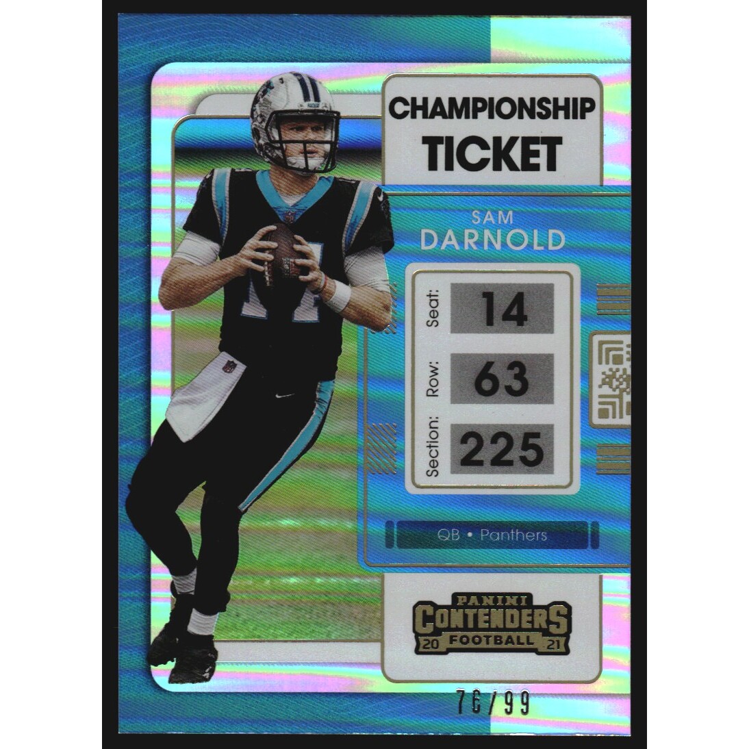 2021 Panini Contenders Championship Ticket #13 Sam Darnold