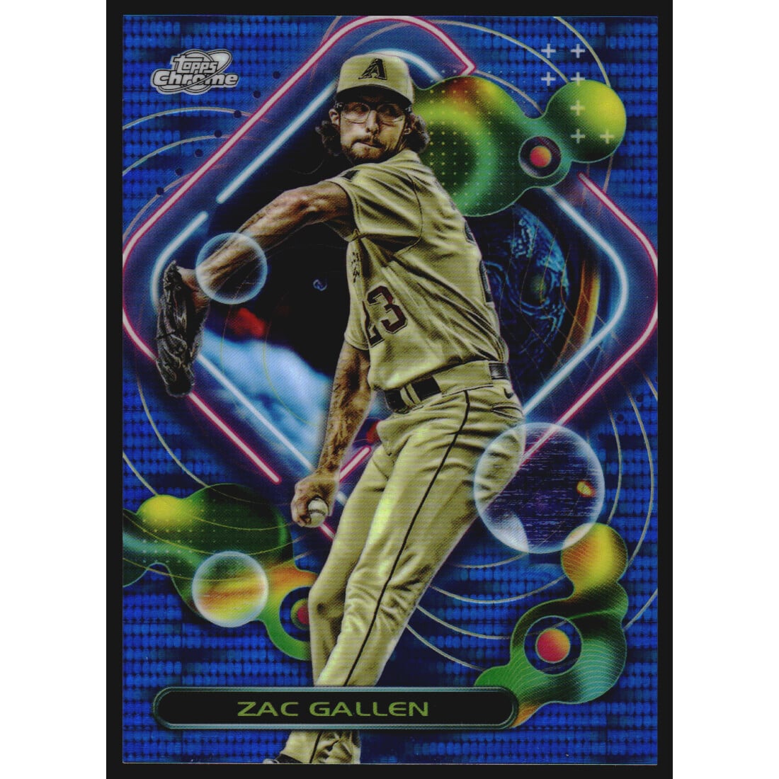 2023 Topps Cosmic Chrome Blue Moon Refractors #181 Zac Gallen. rookie card picture