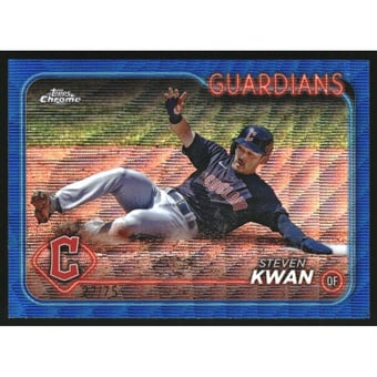 2024 Topps Chrome Blue Wave Refractors #30 Steven Kwan