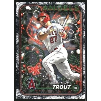 2024 Topps Holiday Metallic Tree #H27 Mike Trout