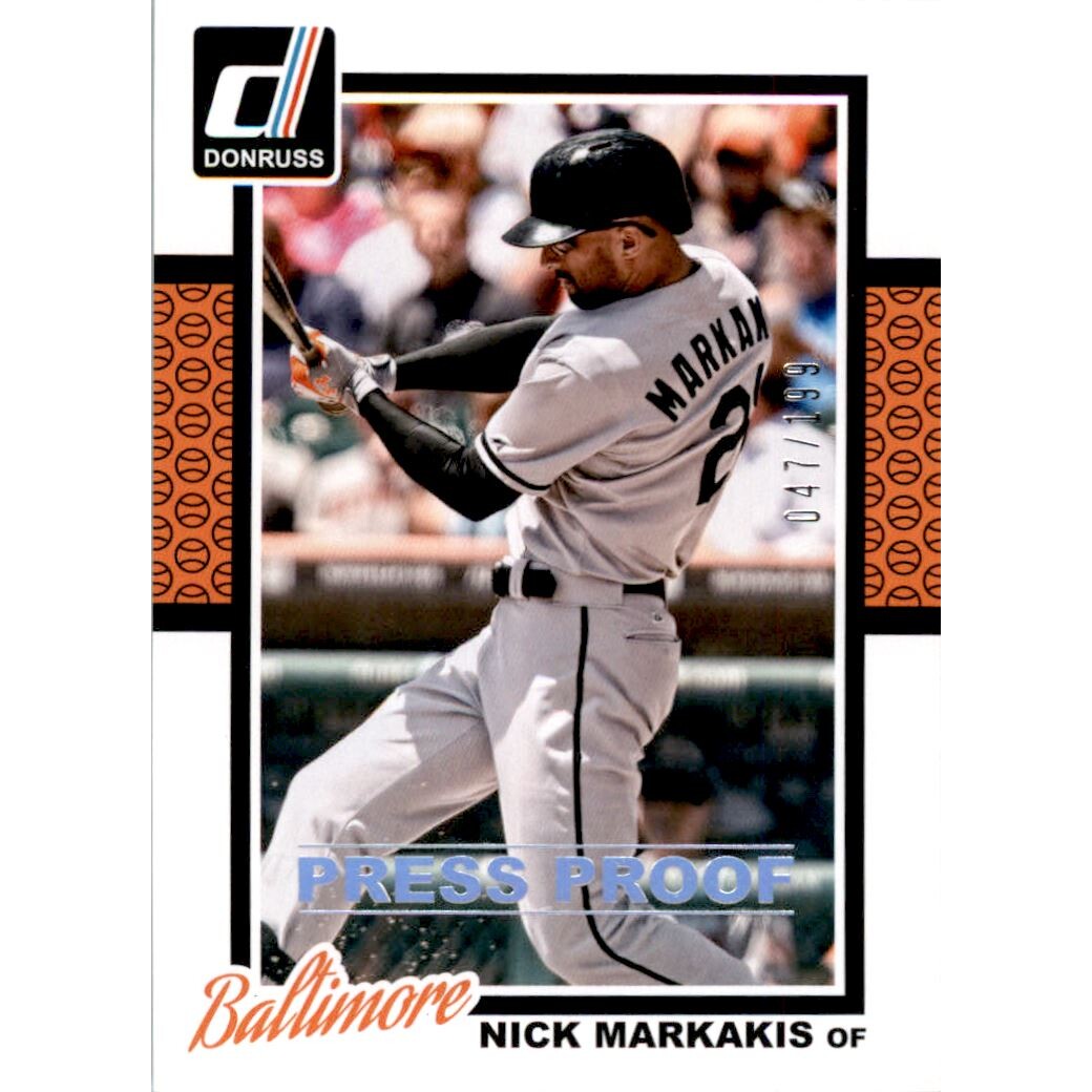 2014 Donruss Press Proofs Silver #76 Nick Markakis 2014 Donruss Press Proofs Silver #76 Nick Markakis