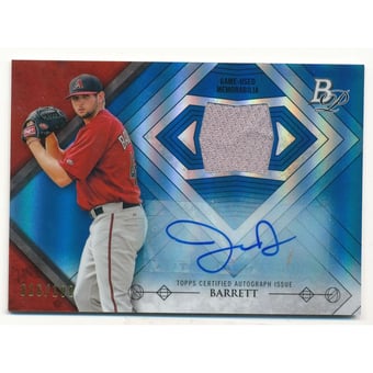2014 Bowman Platinum Relic Autographs Blue Refractors #ARJB Jake Barrett