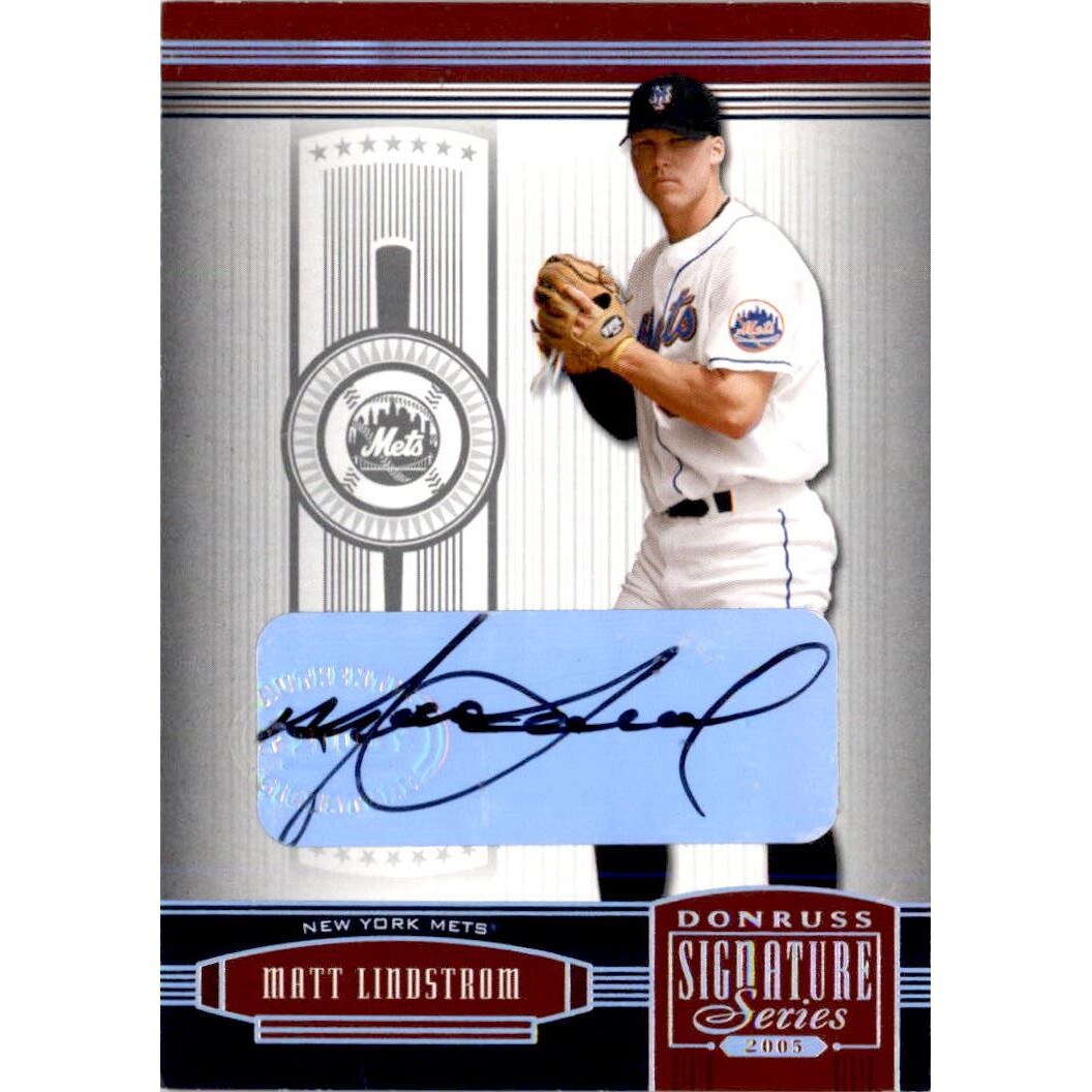2005 Donruss Signature Series Autograph Silver #77 Matt Lindstrom T4. rookie card picture