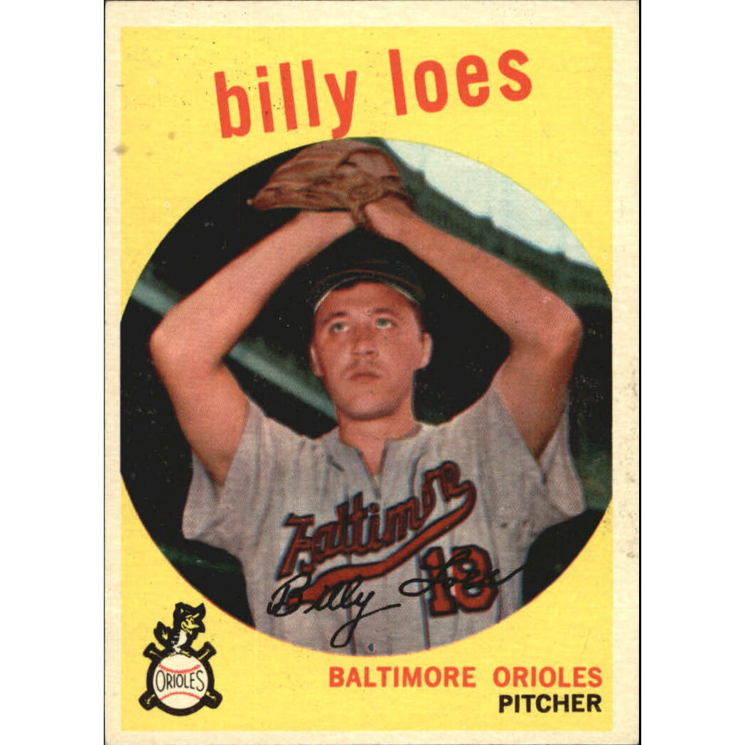 1959 Topps #336A Billy Loes/With traded line. rookie card picture