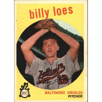 1959 Topps #336A Billy Loes/With traded line