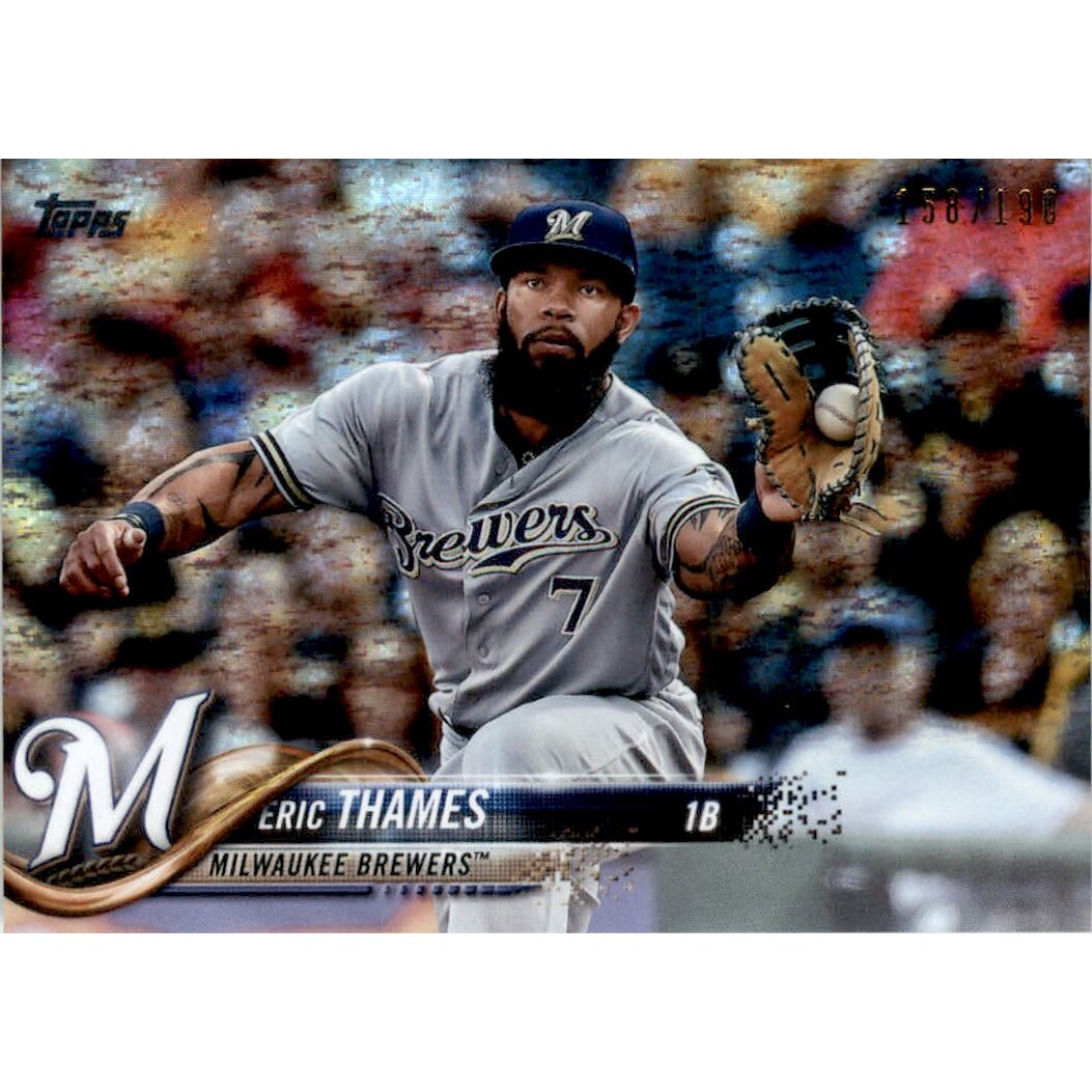 2018 Topps Factory Set Foilboard #615 Eric Thames. rookie card picture