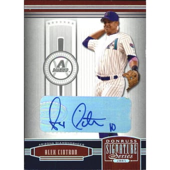 2005 Donruss Signature Series Autograph Silver #12 Alex Cintron T4