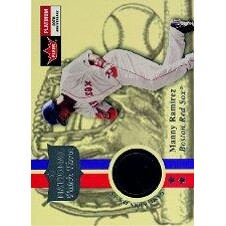 2001 Fleer Platinum National Patch Time #44 Manny Ramirez Sox S1. rookie card picture