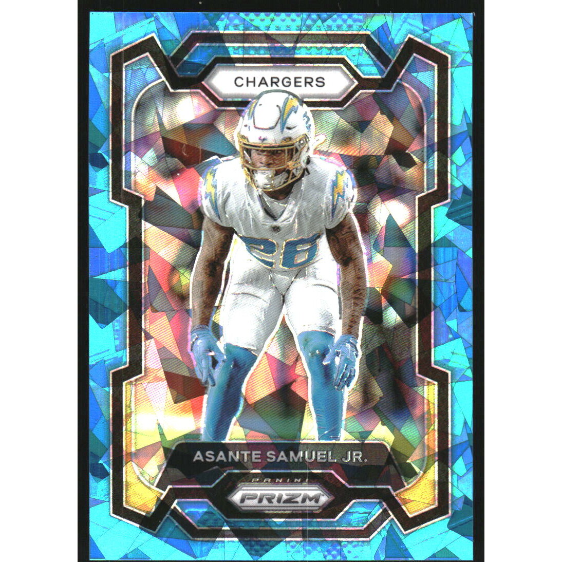 2023 Panini Prizm Prizms Blue Ice #152 Asante Samuel Jr.